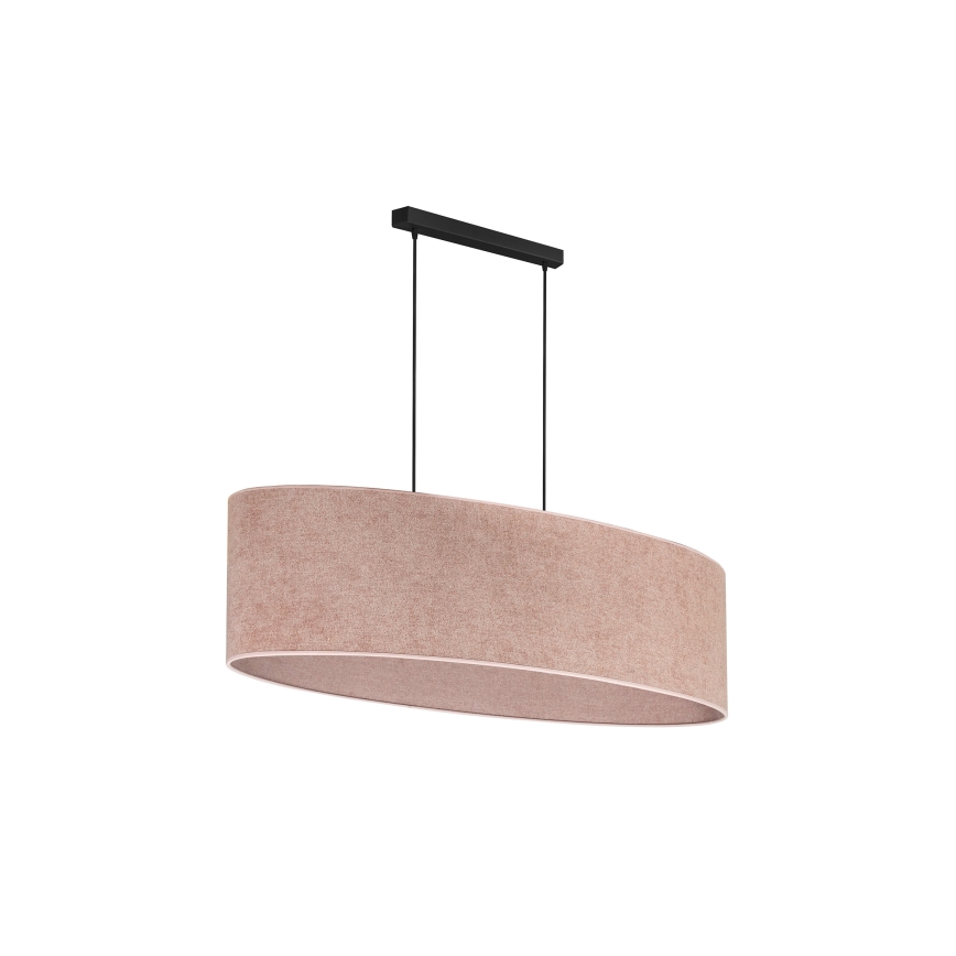 Duolla - Lustra ar auklu OVAL 2xE27/15W/230V rozā