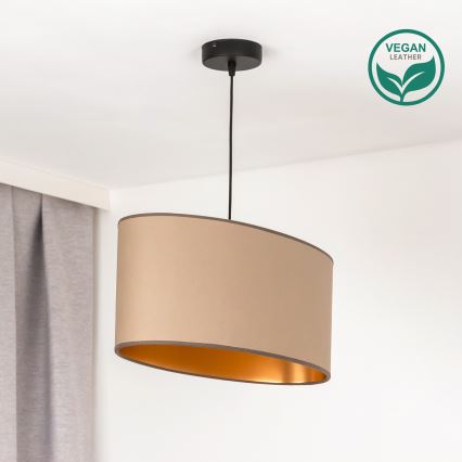 Duolla - Lustra ar auklu OVAL VEGAN 1xE27/15W/230V bēša