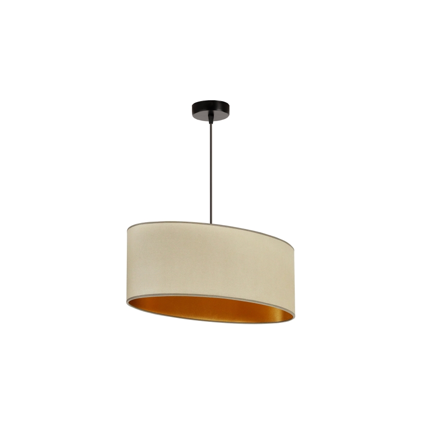 Duolla - Lustra ar auklu OVAL VEGAN 1xE27/15W/230V bēša