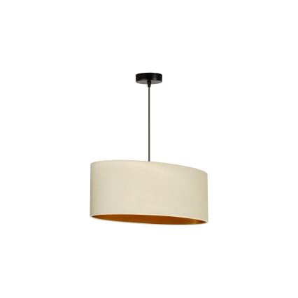 Duolla - Lustra ar auklu OVAL VEGAN 1xE27/15W/230V krēmkrāsa