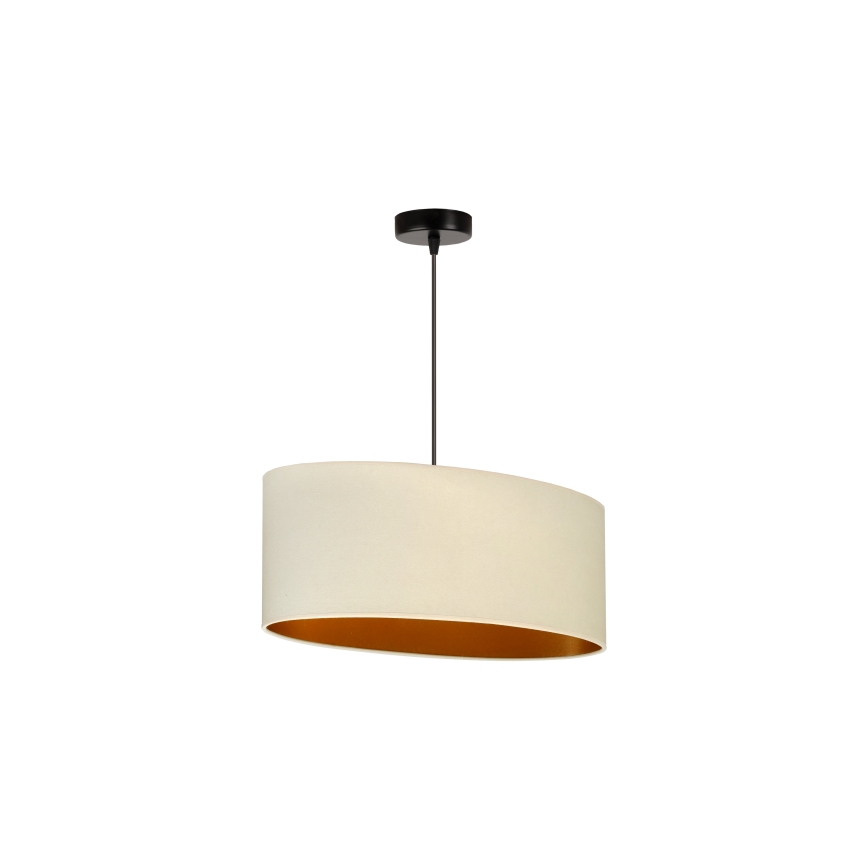 Duolla - Lustra ar auklu OVAL VEGAN 1xE27/15W/230V krēmkrāsa