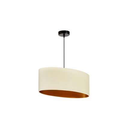 Duolla - Lustra ar auklu OVAL VEGAN 1xE27/15W/230V krēmkrāsa