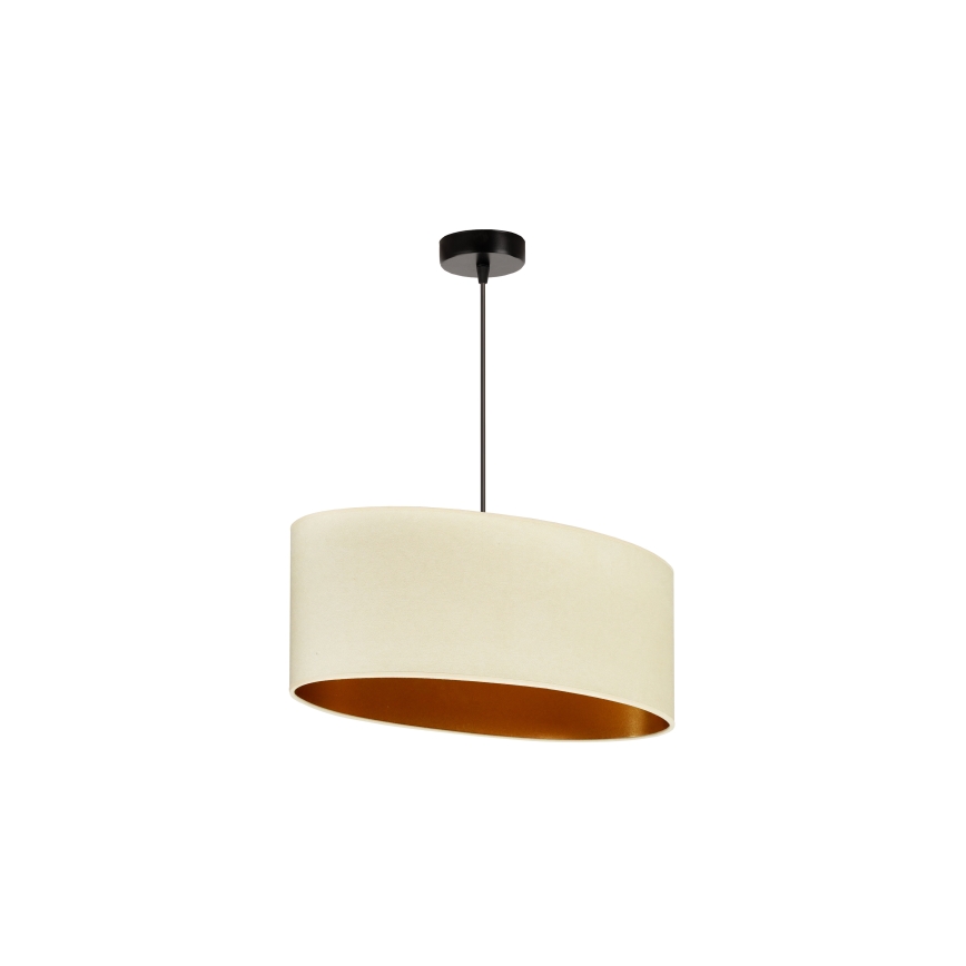 Duolla - Lustra ar auklu OVAL VEGAN 1xE27/15W/230V krēmkrāsa