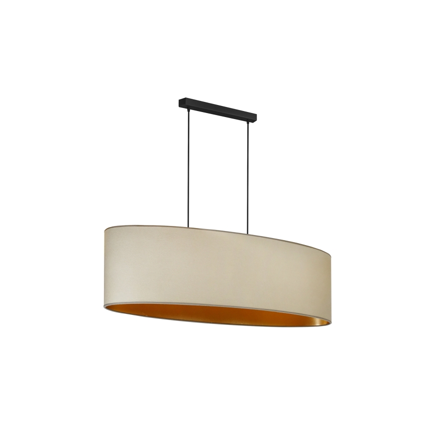 Duolla - Lustra ar auklu OVAL VEGAN 2xE27/15W/230V bēša