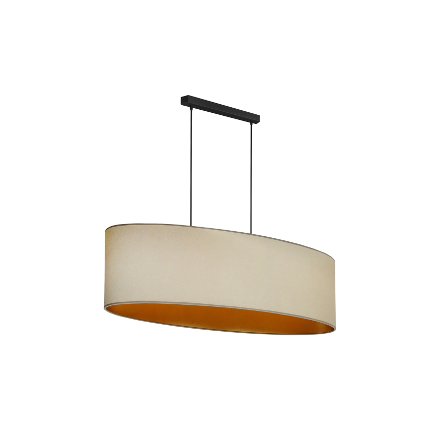 Duolla - Lustra ar auklu OVAL VEGAN 2xE27/15W/230V bēša