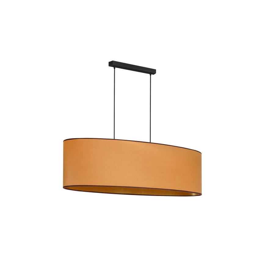 Duolla - Lustra ar auklu OVAL VEGAN 2xE27/15W/230V brūna