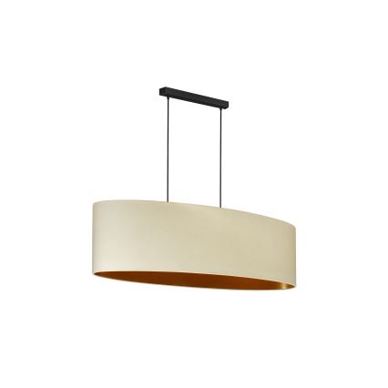 Duolla - Lustra ar auklu OVAL VEGAN 2xE27/15W/230V krēmkrāsa