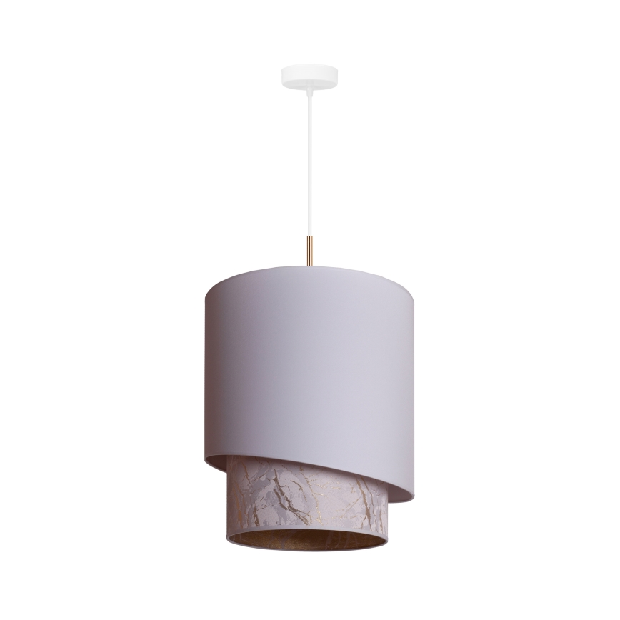Duolla - Lustra ar auklu PARIS 1xE27/15W/230V d. 40 cm balta/bēša