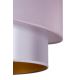 Duolla - Lustra ar auklu PARIS 1xE27/15W/230V d. 40 cm rozā/sudraba/vara