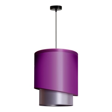 Duolla - Lustra ar auklu PARIS 1xE27/15W/230V d. 40 cm violeta/sudraba