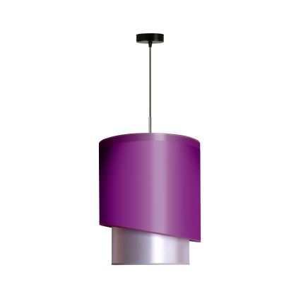 Duolla - Lustra ar auklu PARIS 1xE27/15W/230V d. 40 cm violeta/sudraba