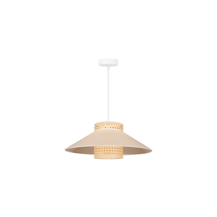 Duolla - Lustra ar auklu RIO RATTAN 1xE27/15W/230V d. 45 cm bēša/rotanga