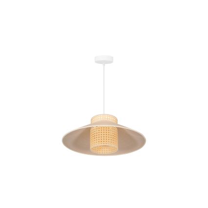 Duolla - Lustra ar auklu RIO RATTAN 1xE27/15W/230V d. 45 cm bēša/rotanga