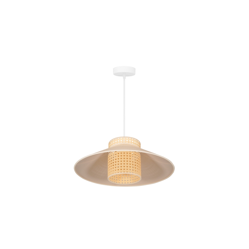 Duolla - Lustra ar auklu RIO RATTAN 1xE27/15W/230V d. 45 cm bēša/rotanga