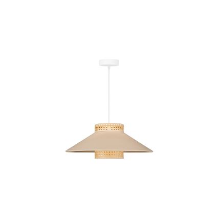 Duolla - Lustra ar auklu RIO RATTAN 1xE27/15W/230V d. 45 cm bēša/rotanga