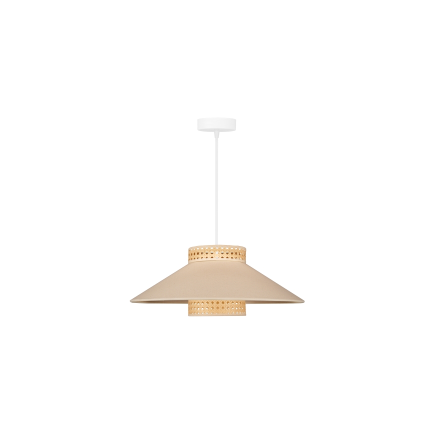 Duolla - Lustra ar auklu RIO RATTAN 1xE27/15W/230V d. 45 cm bēša/rotanga