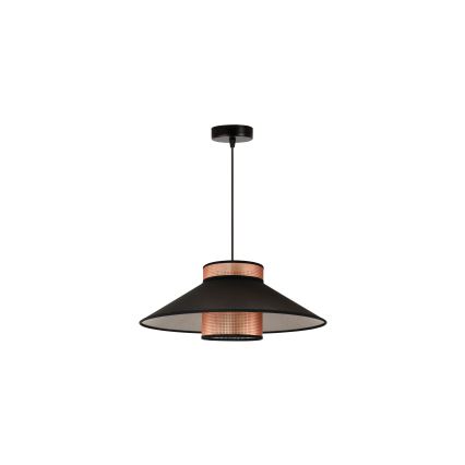 Duolla - Lustra ar auklu RIO SHINY 1xE27/15W/230V d. 45 cm melna/varš