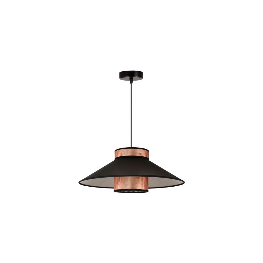 Duolla - Lustra ar auklu RIO SHINY 1xE27/15W/230V d. 45 cm melna/varš