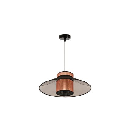 Duolla - Lustra ar auklu RIO SHINY 1xE27/15W/230V d. 45 cm melna/varš