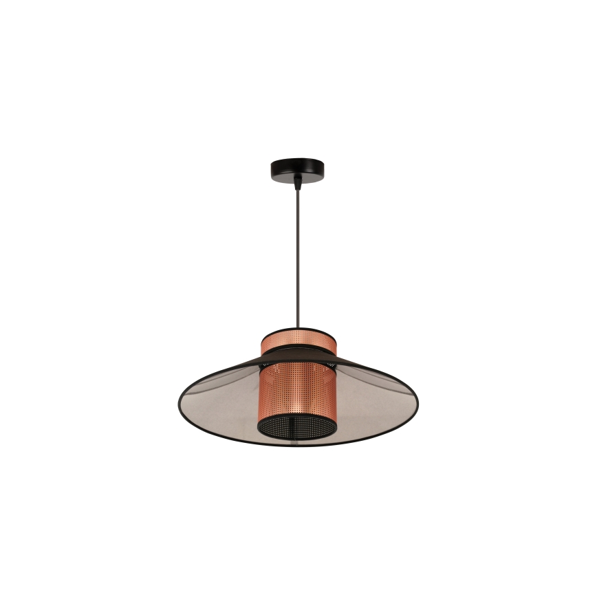 Duolla - Lustra ar auklu RIO SHINY 1xE27/15W/230V d. 45 cm melna/varš