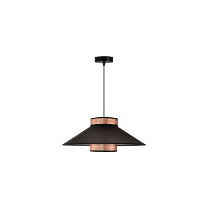 Duolla - Lustra ar auklu RIO SHINY 1xE27/15W/230V d. 45 cm melna/varš
