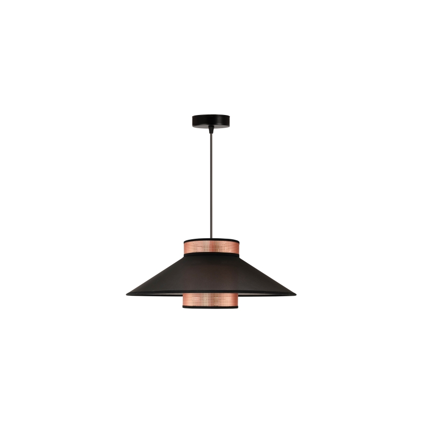 Duolla - Lustra ar auklu RIO SHINY 1xE27/15W/230V d. 45 cm melna/varš