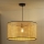 Duolla - Lustra ar auklu ROLLER 1xE27/15W/230V d. 45 cm rotanga/melna