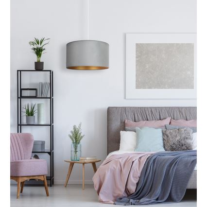 Duolla - Lustra ar auklu ROLLER 1xE27/15W/230V lampa d. 40 cm zaļa/zelta