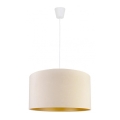 Duolla - Lustra ar auklu ROLLER 1xE27/40W/230V d. 40 cm krēmkrāsa