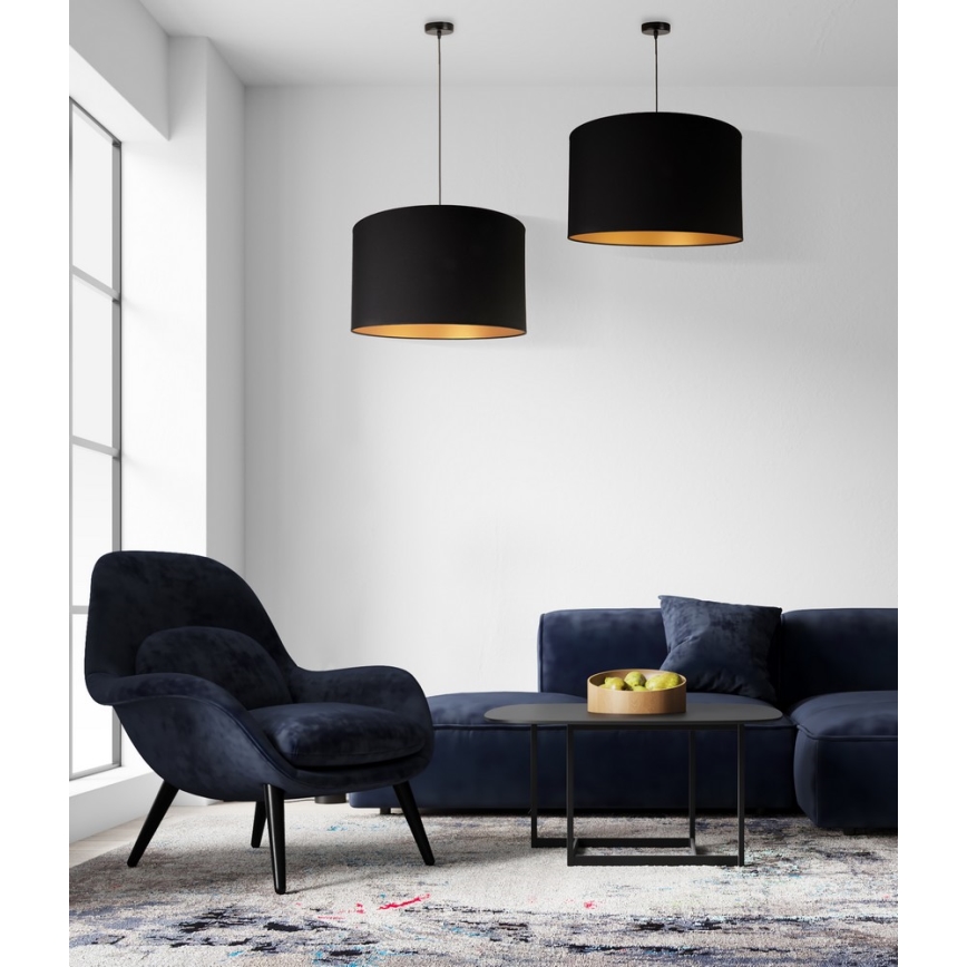 Duolla - Lustra ar auklu ROLLER 1xE27/40W/230V d. 45 cm melna