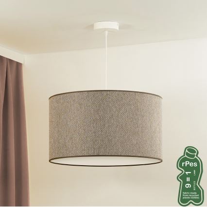 Duolla - Lustra ar auklu ROLLER ECO RECYCLING 1xE27/15W/230V d. 45 cm brūna