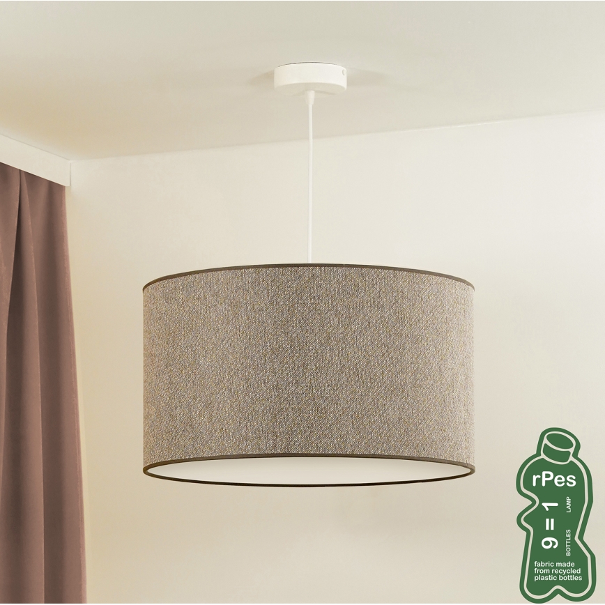 Duolla - Lustra ar auklu ROLLER ECO RECYCLING 1xE27/15W/230V d. 45 cm brūna