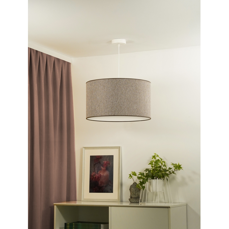 Duolla - Lustra ar auklu ROLLER ECO RECYCLING 1xE27/15W/230V d. 45 cm brūna