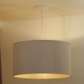 Duolla - Lustra ar auklu ROLLER ECO RECYCLING 1xE27/15W/230V d. 45 cm krēmkrāsa