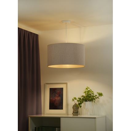 Duolla - Lustra ar auklu ROLLER ECO RECYCLING 1xE27/15W/230V d. 45 cm krēmkrāsa