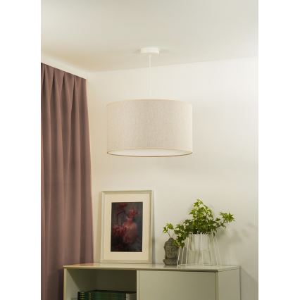 Duolla - Lustra ar auklu ROLLER ECO RECYCLING 1xE27/15W/230V d. 45 cm krēmkrāsa