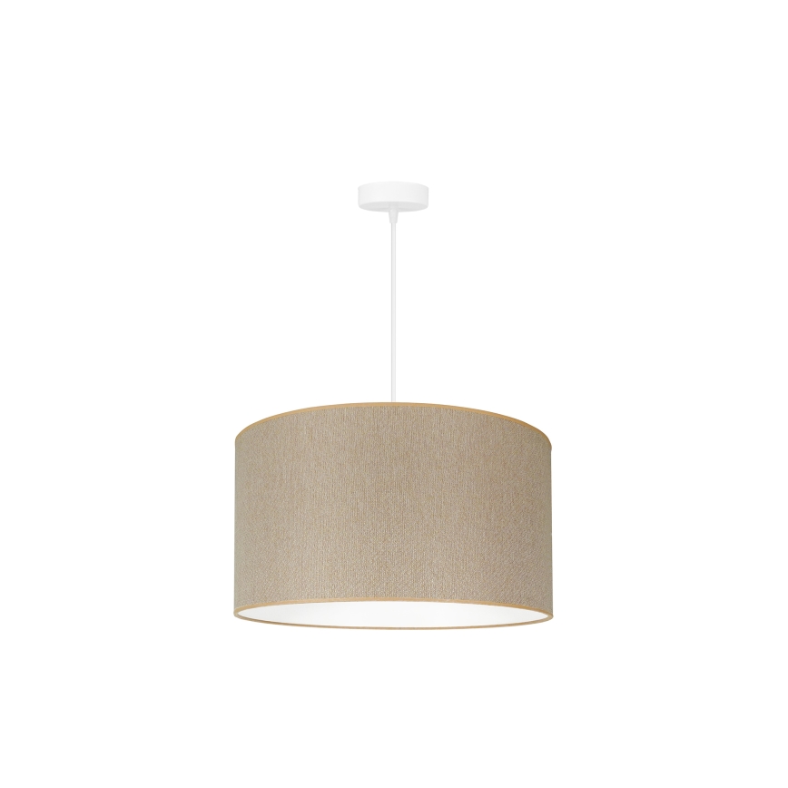 Duolla - Lustra ar auklu ROLLER ECO RECYCLING 1xE27/15W/230V d. 45 cm krēmkrāsa