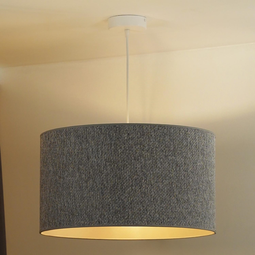 Duolla - Lustra ar auklu ROLLER ECO RECYCLING 1xE27/15W/230V d. 45 cm pelēka