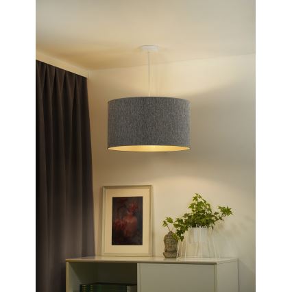 Duolla - Lustra ar auklu ROLLER ECO RECYCLING 1xE27/15W/230V d. 45 cm pelēka