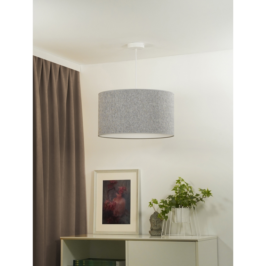 Duolla - Lustra ar auklu ROLLER ECO RECYCLING 1xE27/15W/230V d. 45 cm pelēka