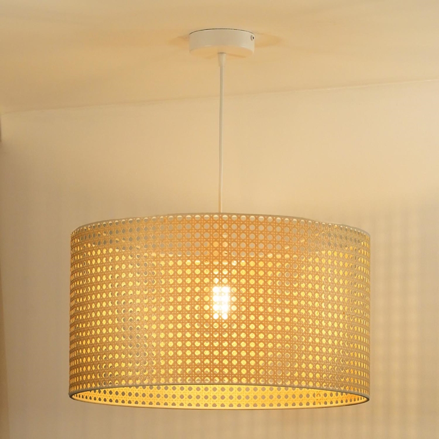 Duolla - Lustra ar auklu ROLLER RATTAN 1xE27/15W/230V d. 45 cm bēša
