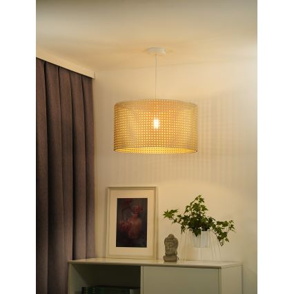 Duolla - Lustra ar auklu ROLLER RATTAN 1xE27/15W/230V d. 45 cm bēša