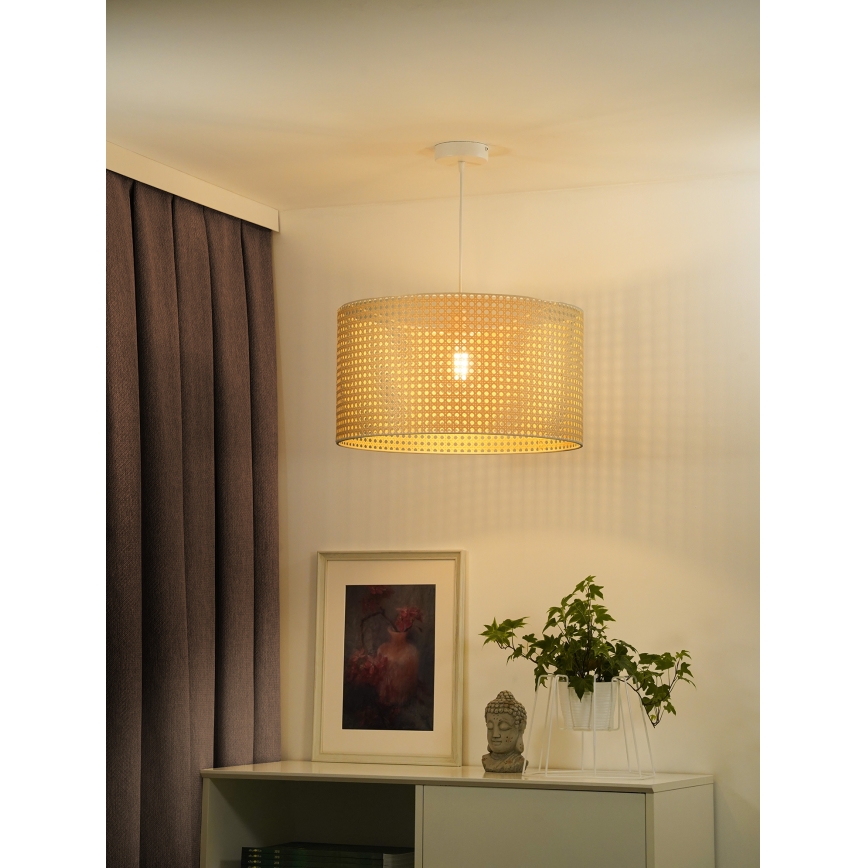 Duolla - Lustra ar auklu ROLLER RATTAN 1xE27/15W/230V d. 45 cm bēša