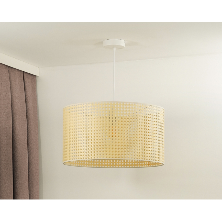 Duolla - Lustra ar auklu ROLLER RATTAN 1xE27/15W/230V d. 45 cm bēša