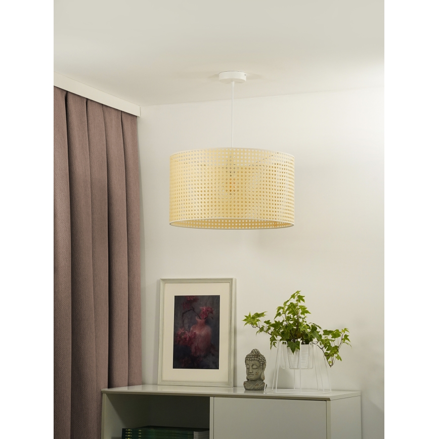 Duolla - Lustra ar auklu ROLLER RATTAN 1xE27/15W/230V d. 45 cm bēša