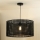 Duolla - Lustra ar auklu ROLLER RATTAN 1xE27/15W/230V d. 45 cm melna