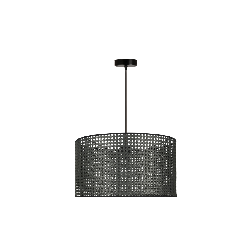 Duolla - Lustra ar auklu ROLLER RATTAN 1xE27/15W/230V d. 45 cm melna