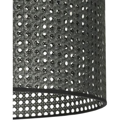 Duolla - Lustra ar auklu ROLLER RATTAN 1xE27/15W/230V d. 45 cm melna