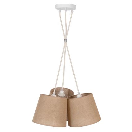 Duolla - Lustra ar auklu ROSSA 3xE27/15W/230V d. 45 cm brūna