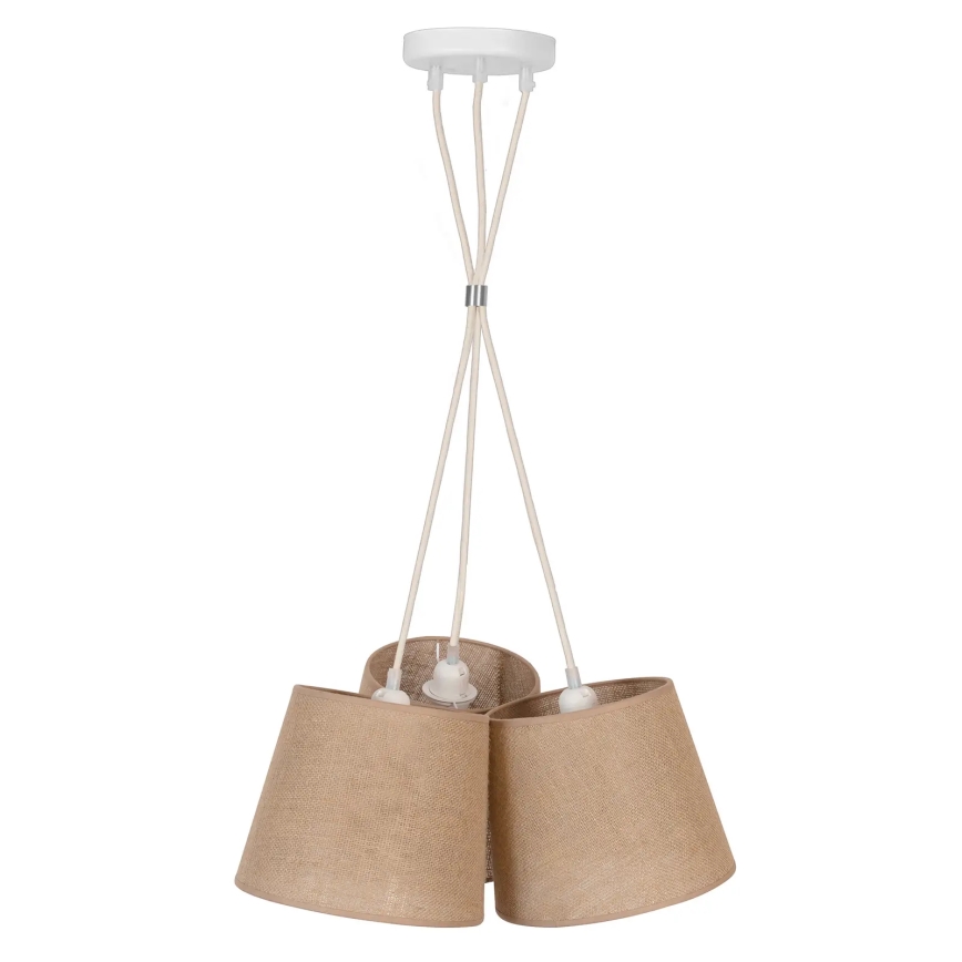 Duolla - Lustra ar auklu ROSSA 3xE27/15W/230V d. 45 cm brūna